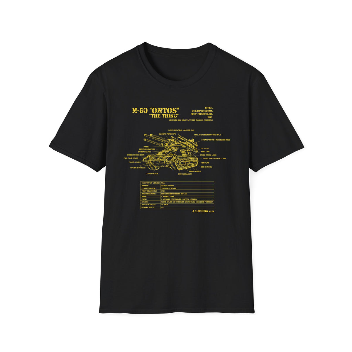 M50 Ontos Schematic T-Shirt
