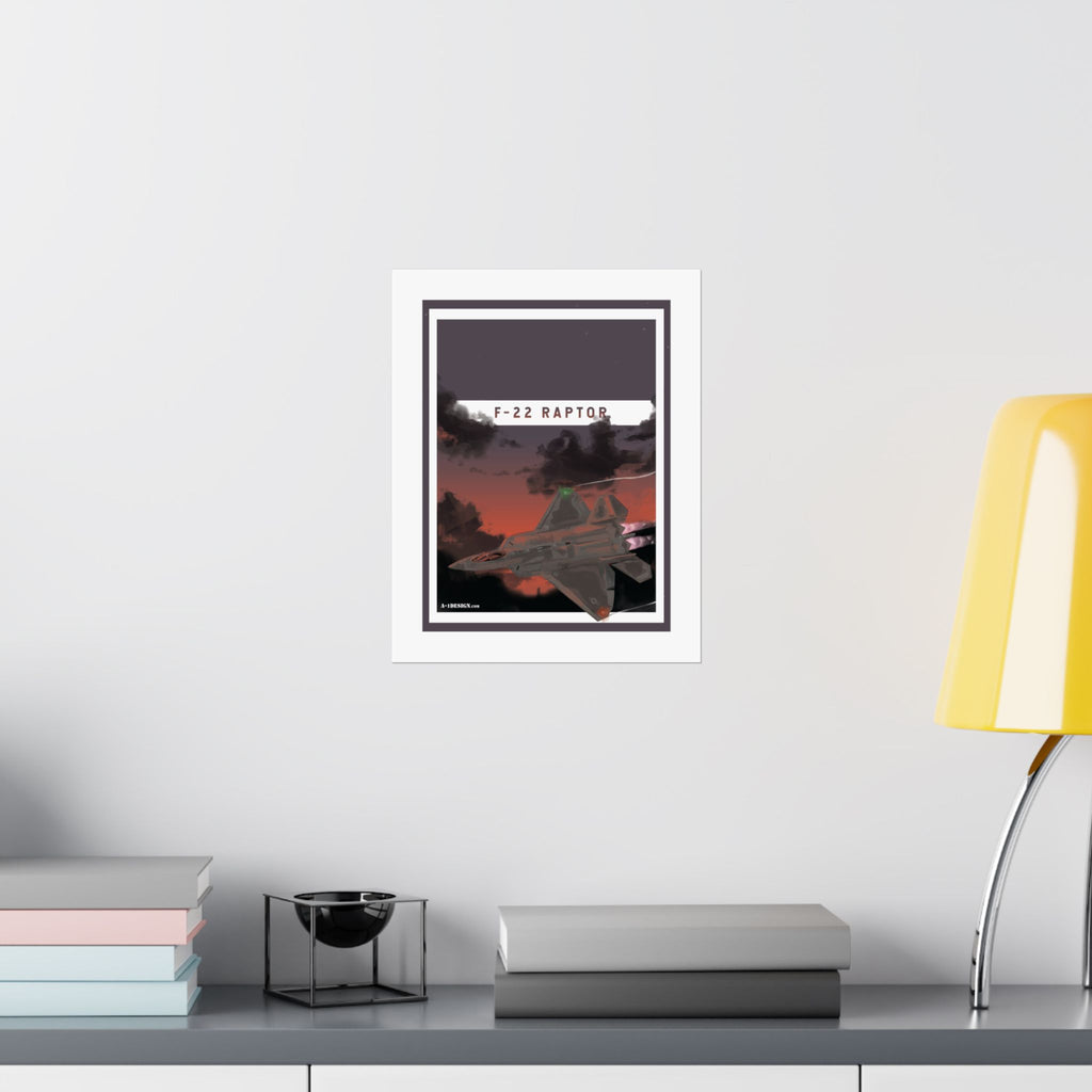 F-22 Raptor Matte Vertical Poster