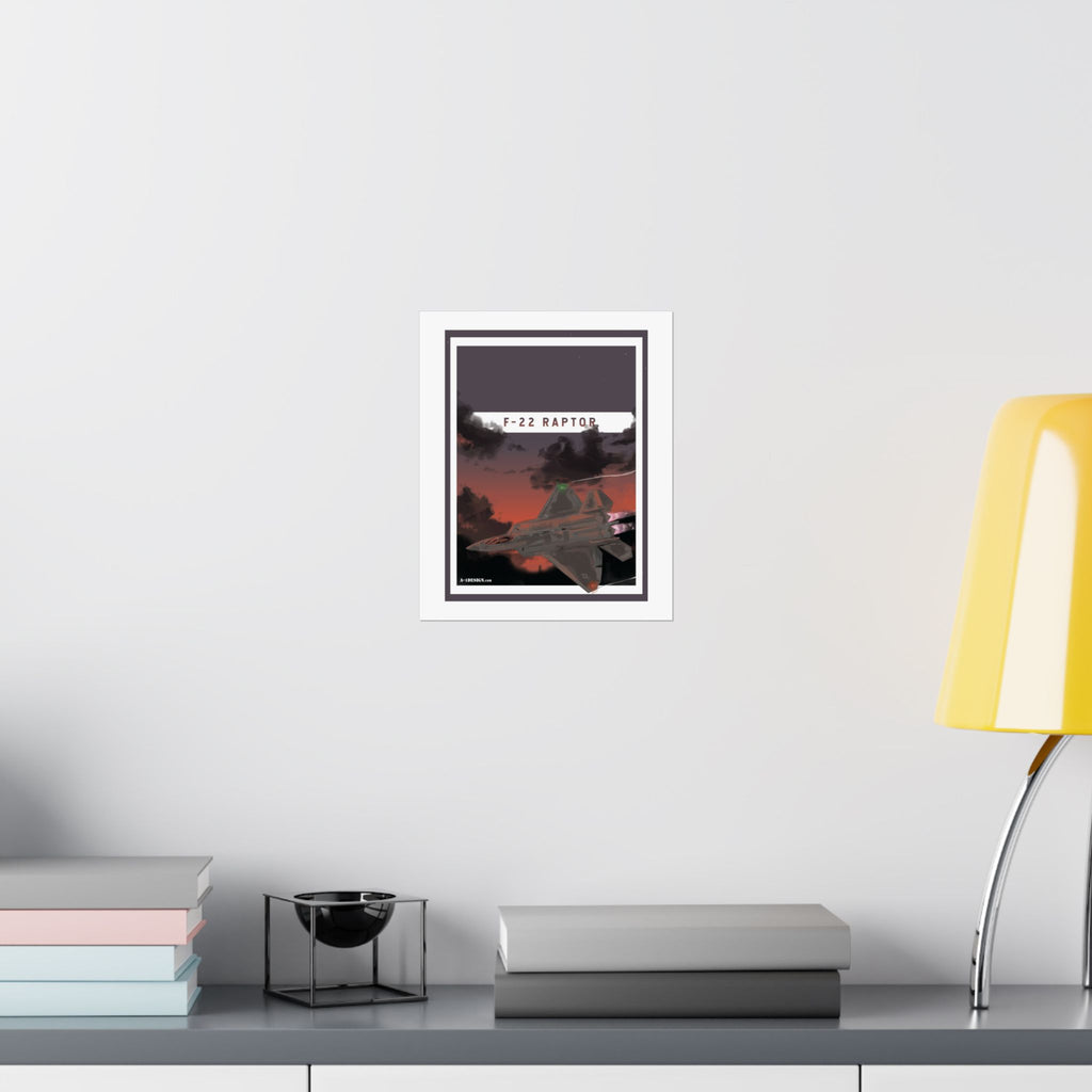 F-22 Raptor Matte Vertical Poster