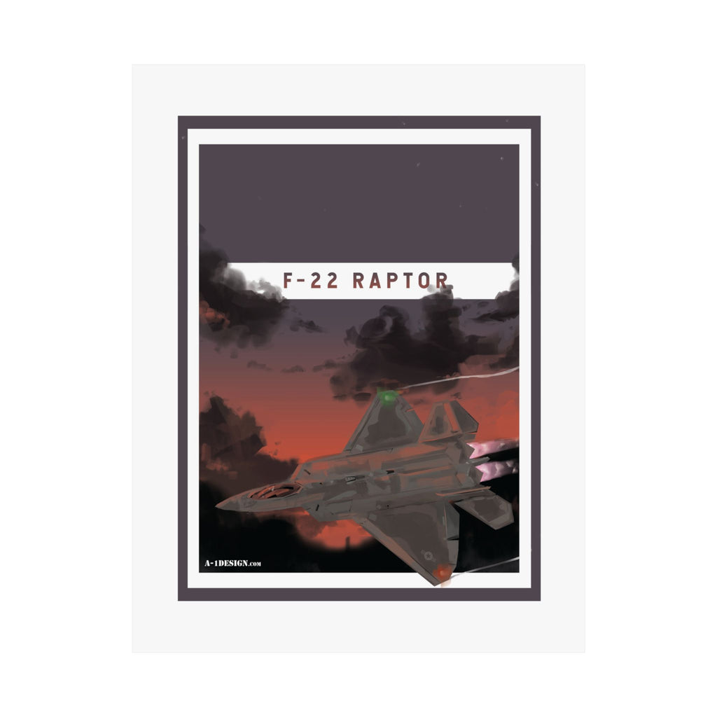 F-22 Raptor Matte Vertical Poster
