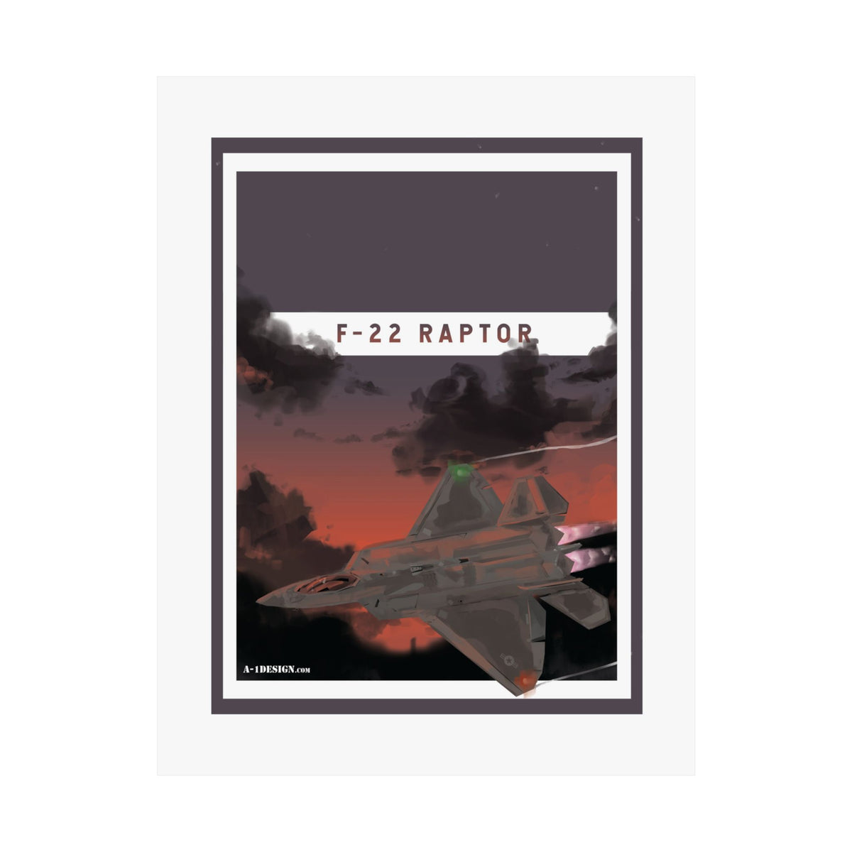 F-22 Raptor Matte Vertical Poster