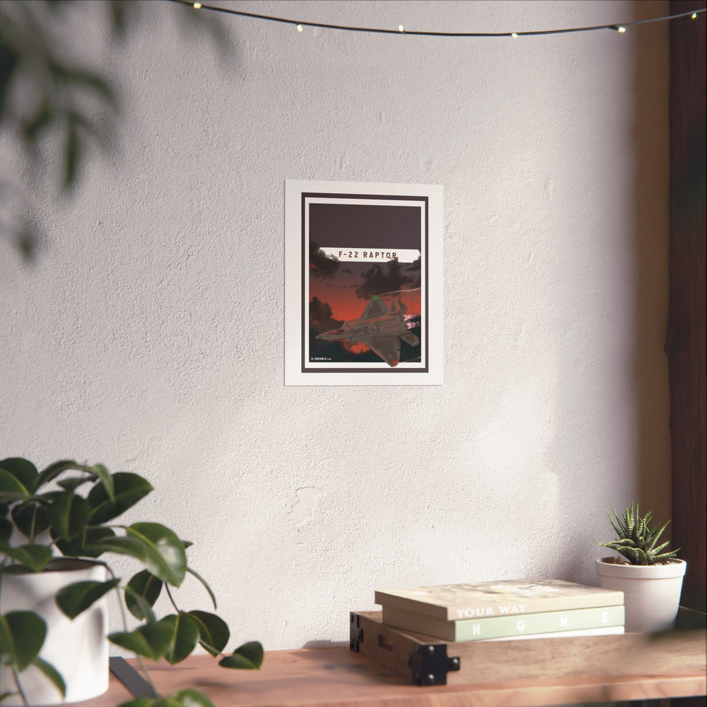 F-22 Raptor Matte Vertical Poster
