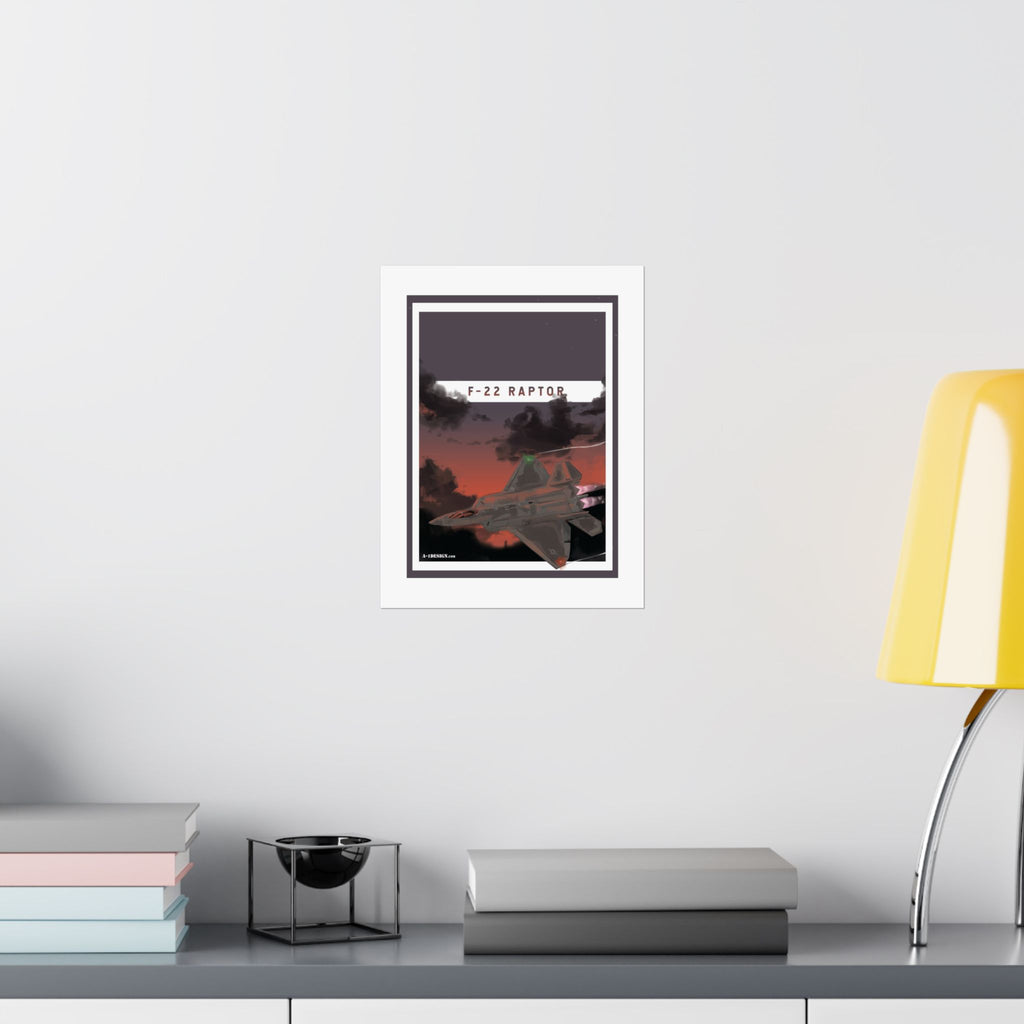 F-22 Raptor Matte Vertical Poster