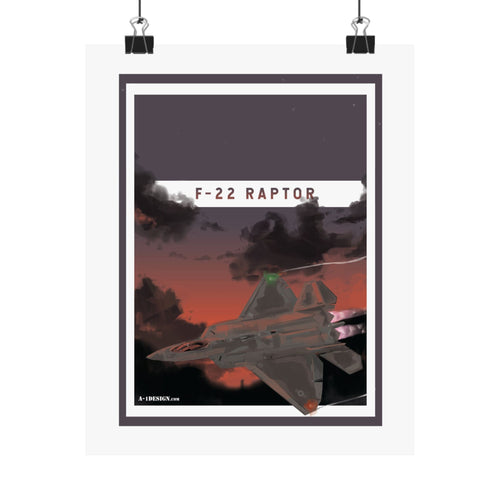 F-22 Raptor Matte Vertical Poster