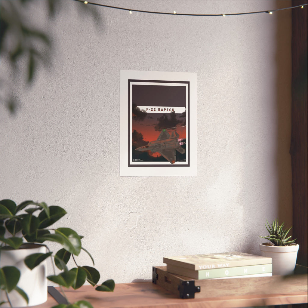 F-22 Raptor Matte Vertical Poster