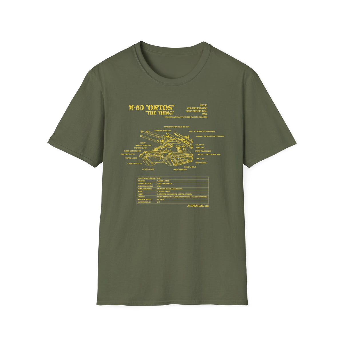 M50 Ontos Schematic T-Shirt