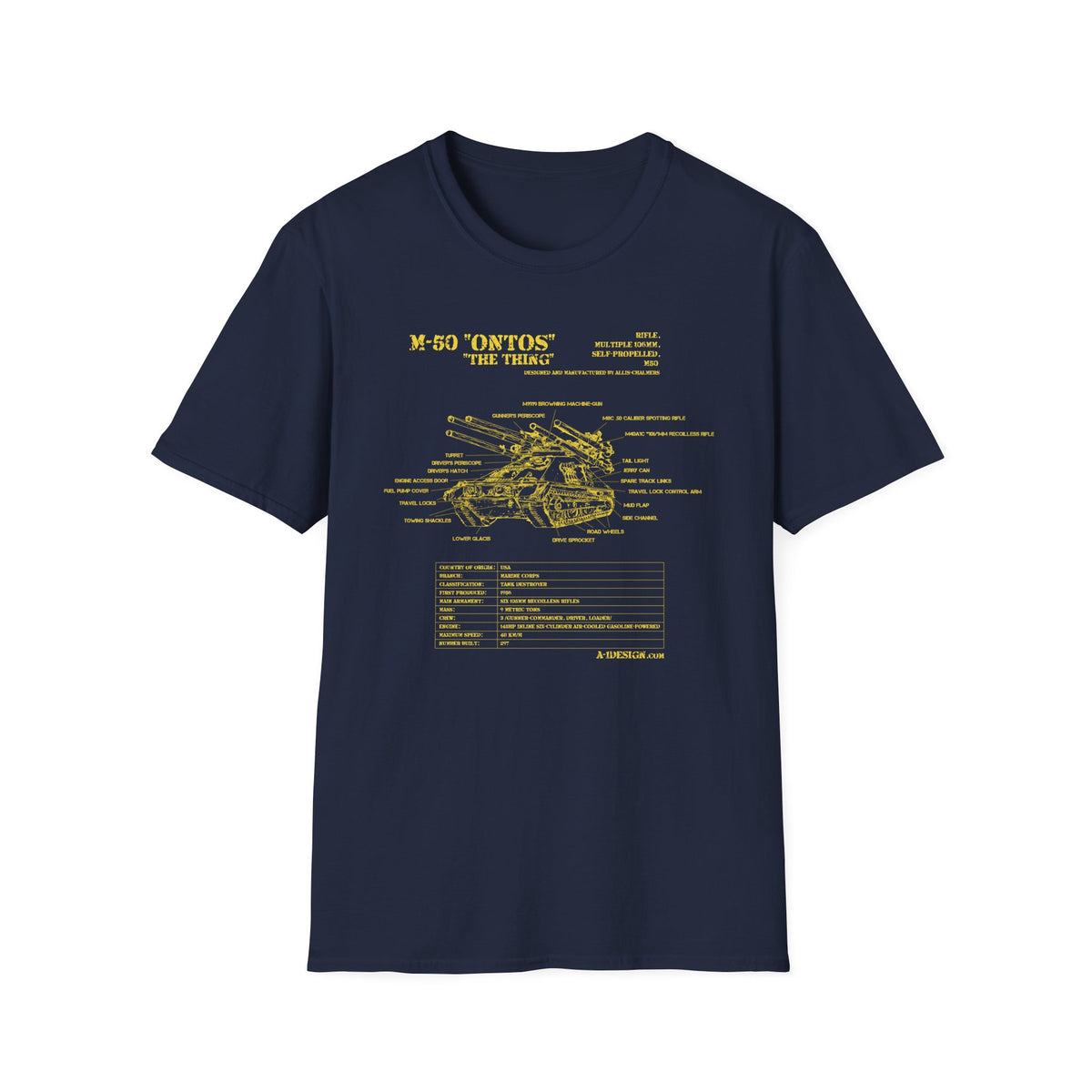 M50 Ontos Schematic T-Shirt