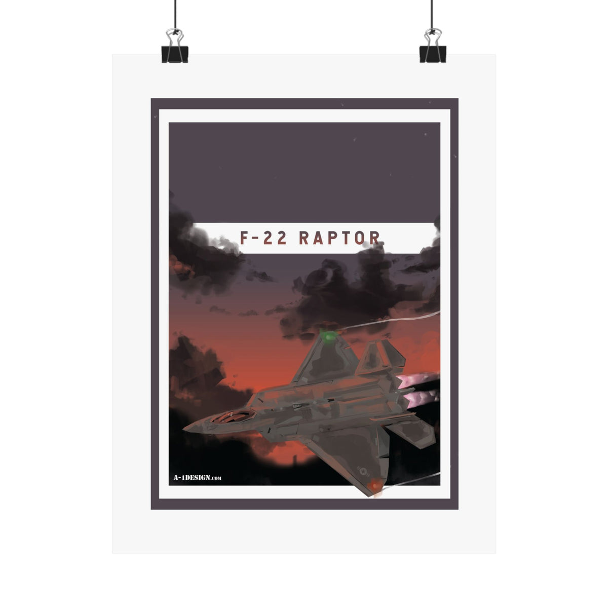 F-22 Raptor Matte Vertical Poster
